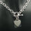 Thumbnail: 925 Silver Trace T-bar & Heart Chain