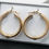 Thumbnail: 9ct Yellow Gold 1/2 Beaded 1/2 Plain Hoop Earrings