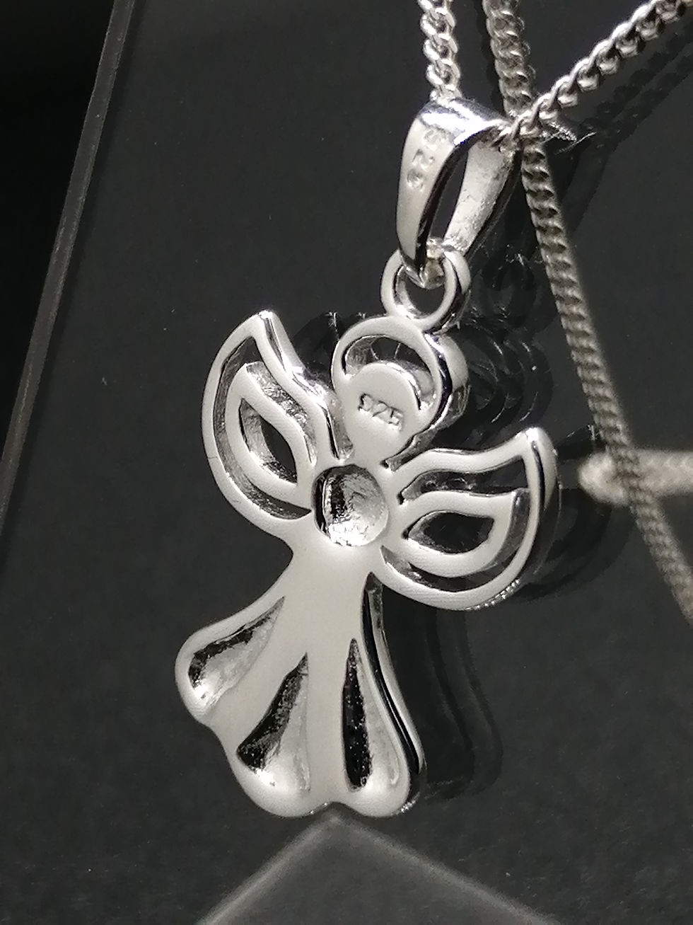 Thumbnail: 925 Silver Angel Pendant Charm