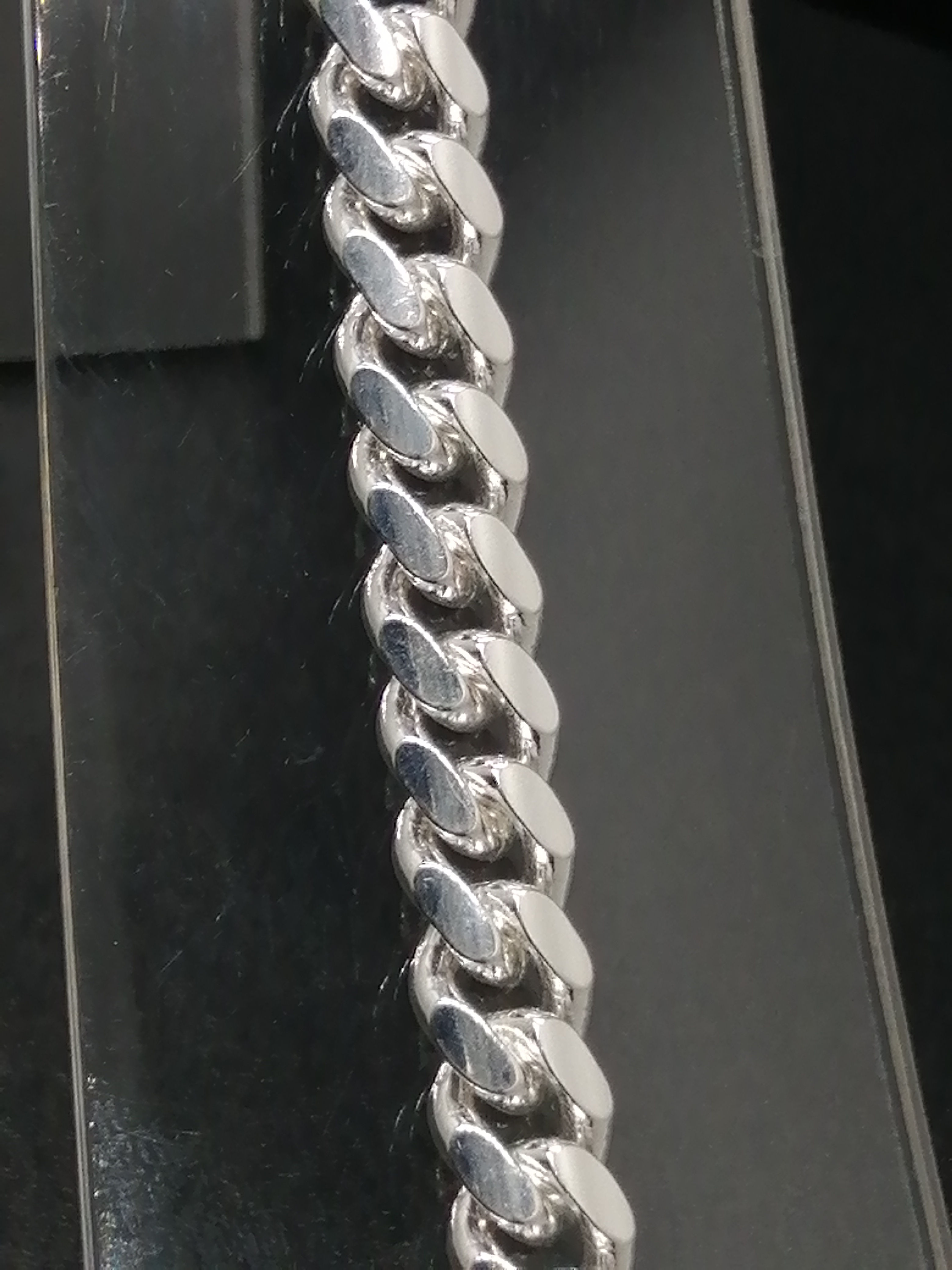 925 Silver Dense Curb Bracelet