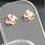 Thumbnail: 9ct Rose Gold CZ Knot Stud Earrings