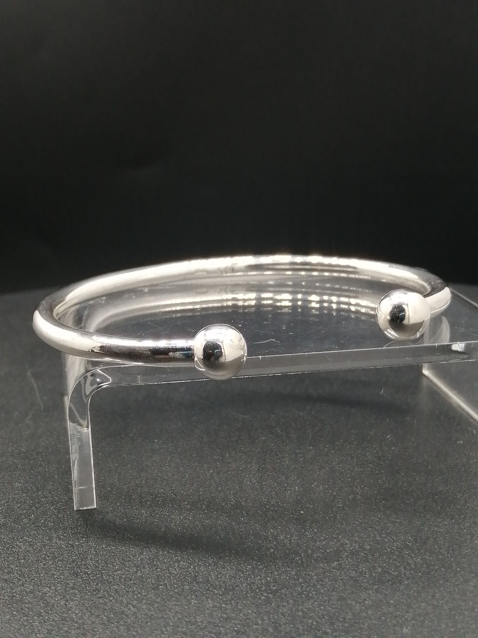 Thumbnail: 925 Silver Plain Tube Torque Bangle