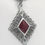 Thumbnail: 925 Silver Marcasite & Carnelian Pendant