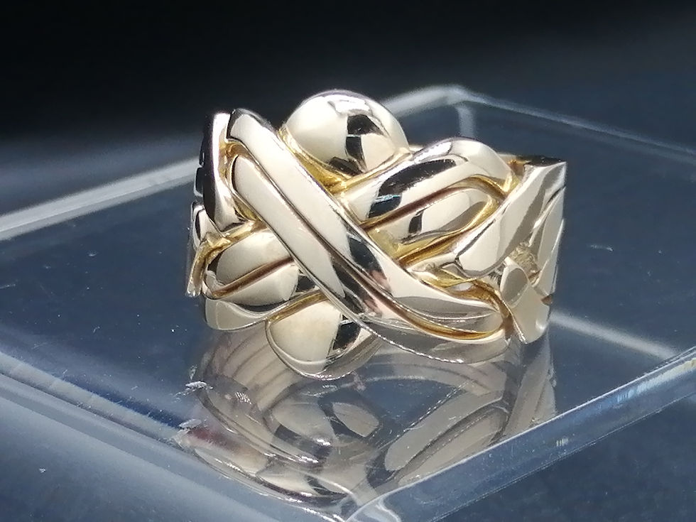 Thumbnail: 9ct Gold Six Piece Puzzle Ring