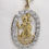 Thumbnail: 9ct Gold CZ Cut Out St Christopher Pendant