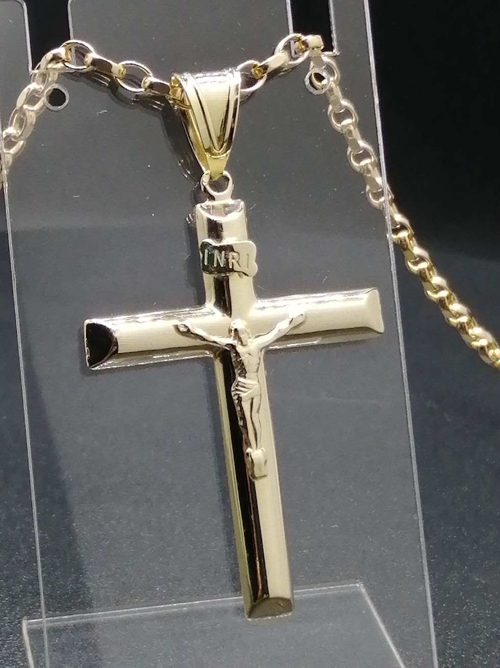 Thumbnail: 9ct Yellow Gold Crucifix Pendant