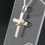 Thumbnail: 925 Silver Gold Ringed Cross Pendant