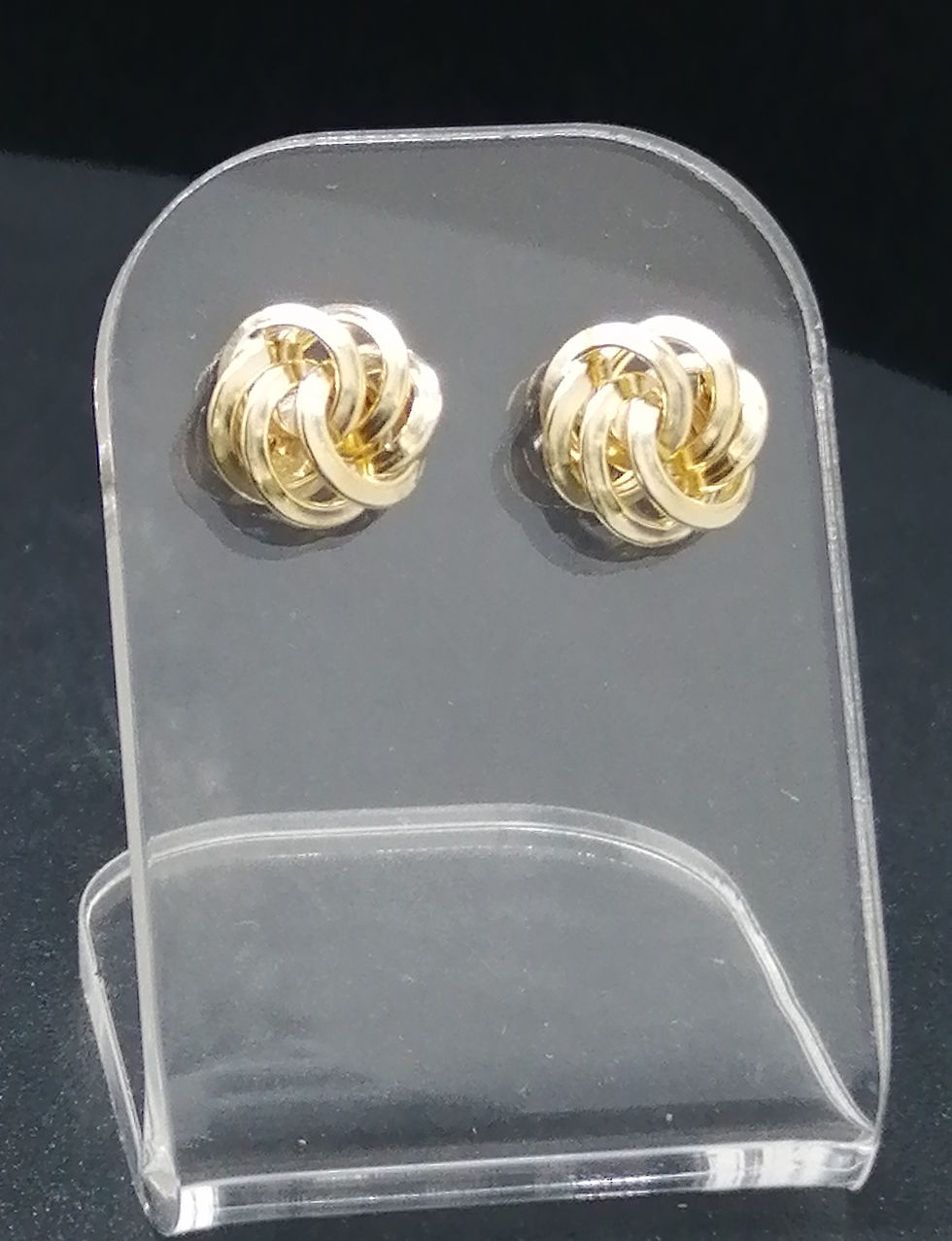 Thumbnail: 9ct Yellow Gold Open Knot Stud Earrings