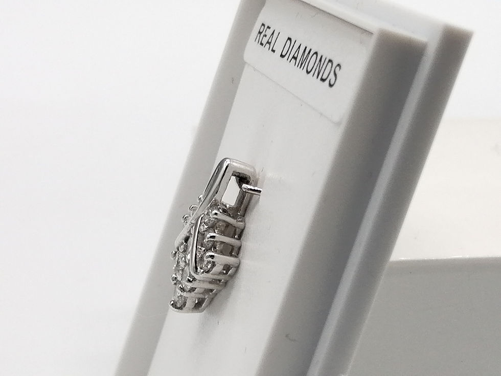 Thumbnail: 18ct White Gold Diamond Fancy Droplet Pendant