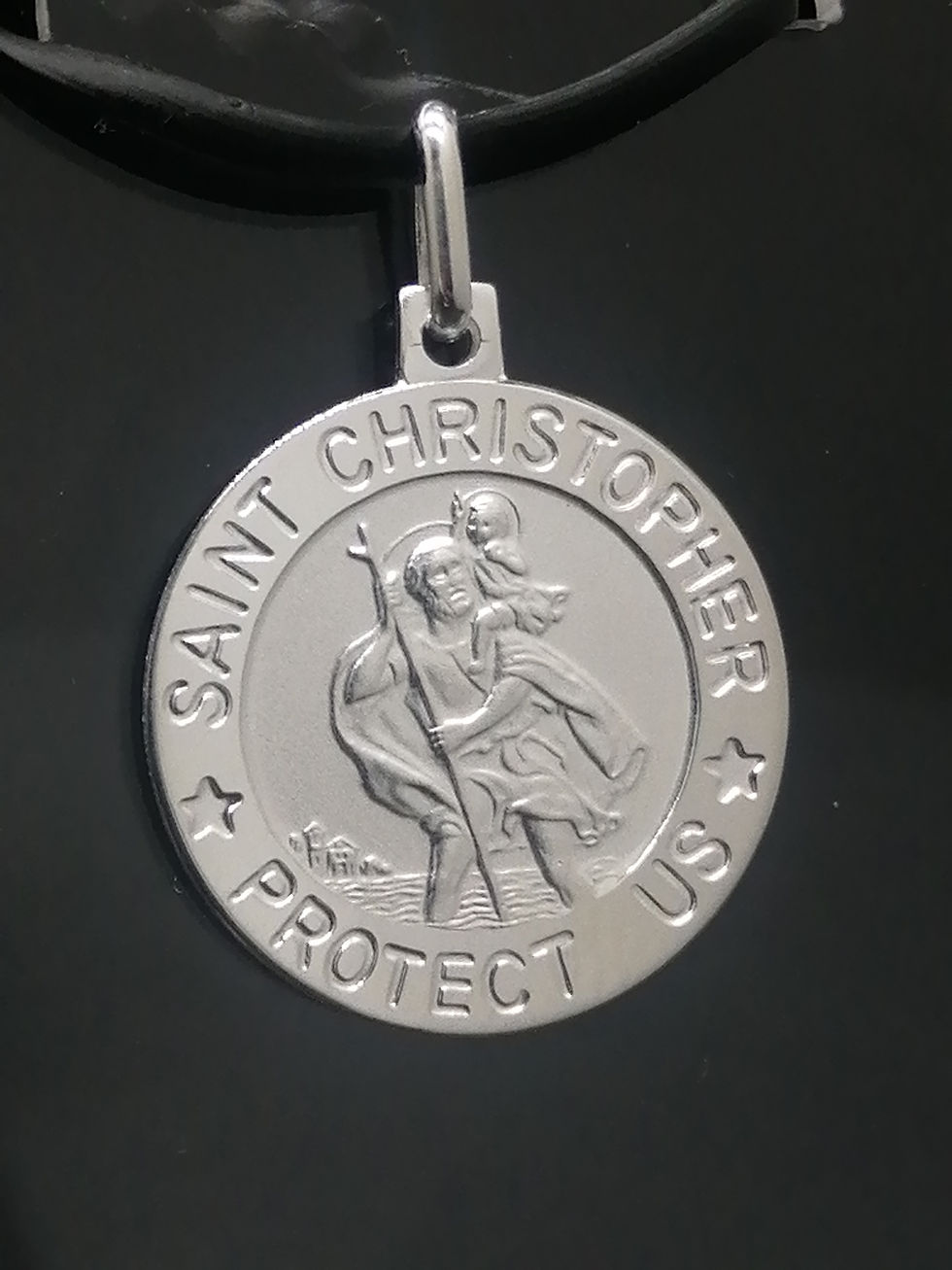 Thumbnail: 925 Silver St Christopher Pendant Charm