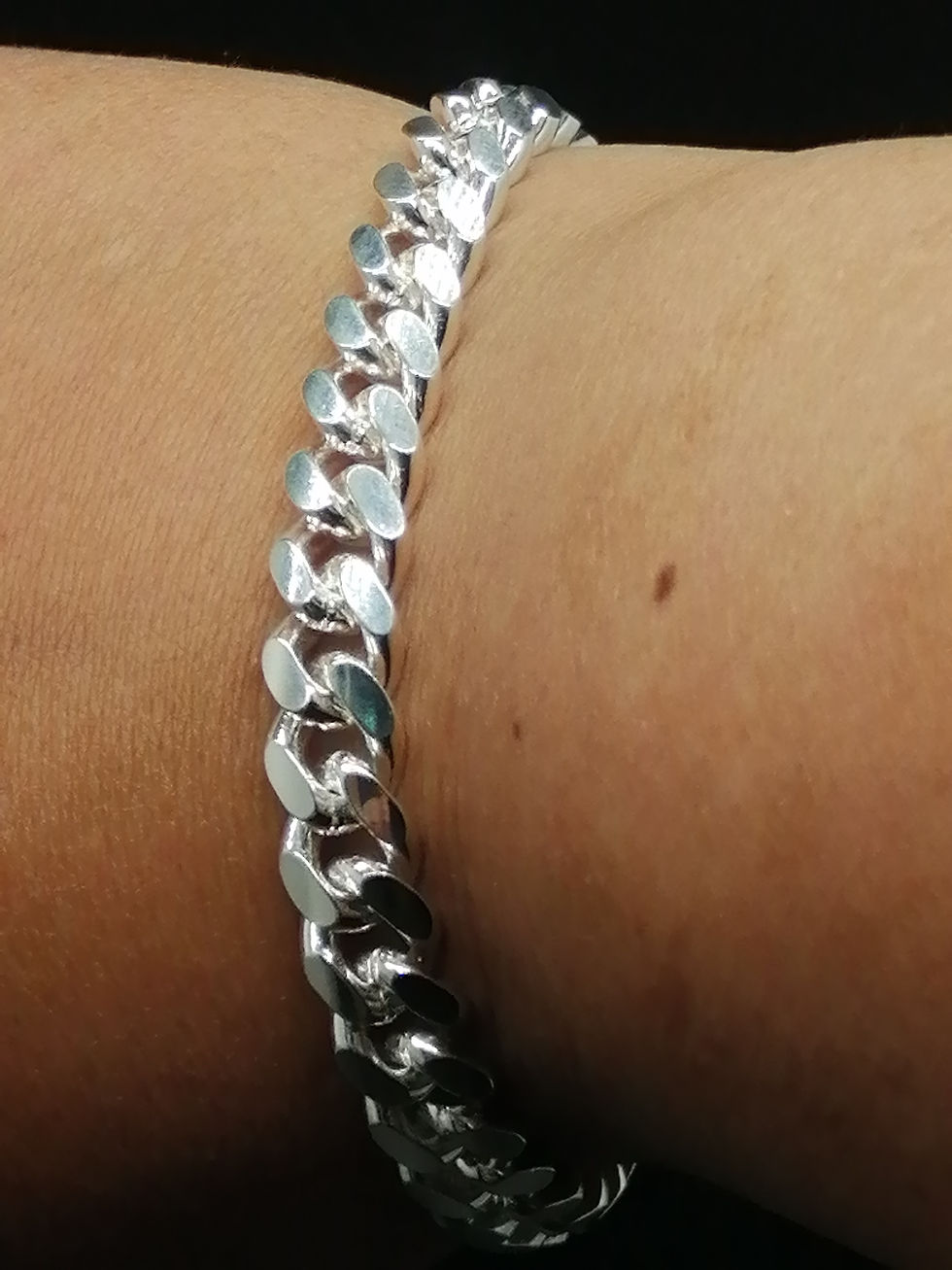 Thumbnail: 925 Silver Dense Curb Bracelet