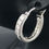 Thumbnail: 925 Silver CZ Hoop Earrings