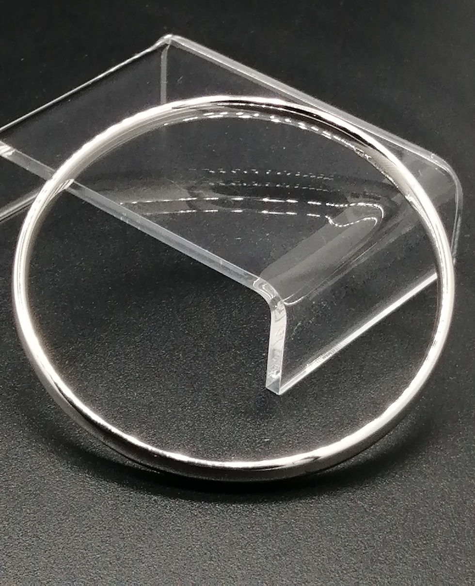 Thumbnail: 925 Silver Plain Court Push On Bangle