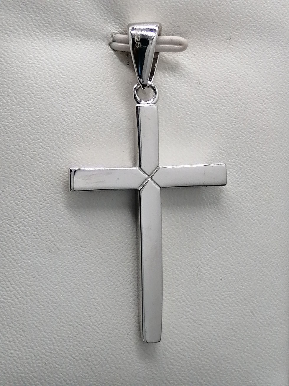 Thumbnail: 925 Silver Star Cut Chamfered Cross