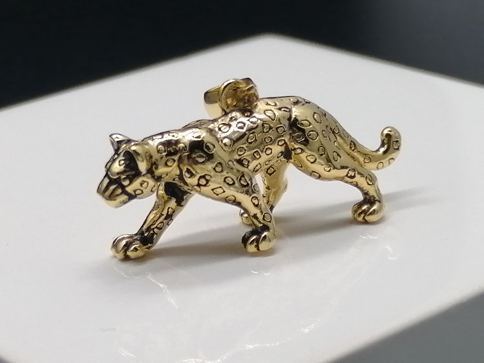 Thumbnail: 925 Gold on Silver Leopard Pendant