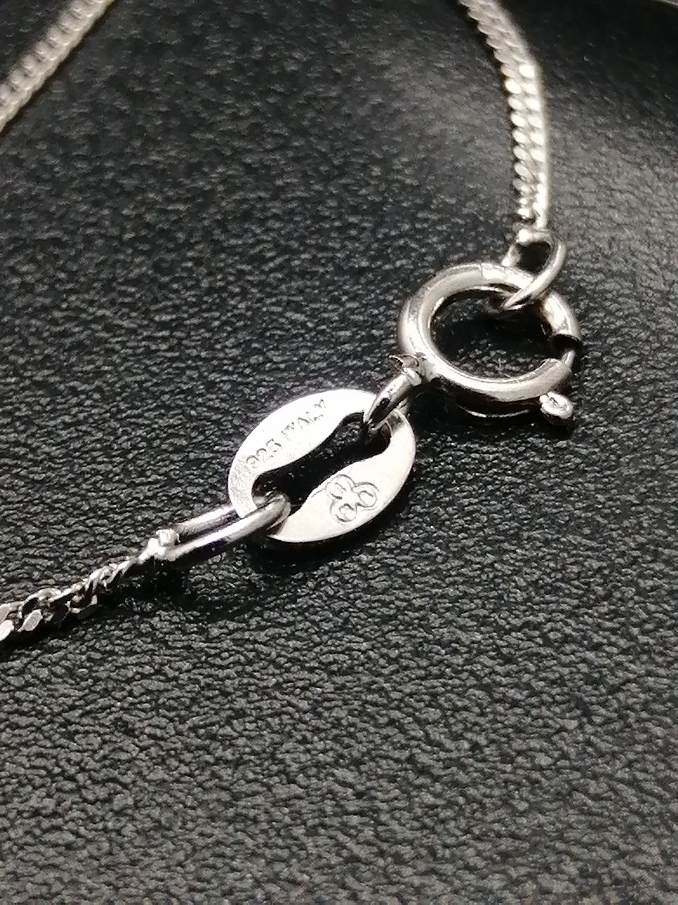 Thumbnail: 925 Silver CZ Infinity Knot Circle Pendant & Chain