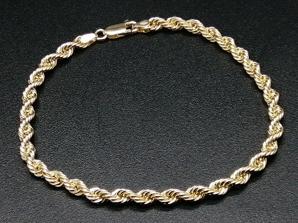 Thumbnail: 9ct Gold Rope Bracelet