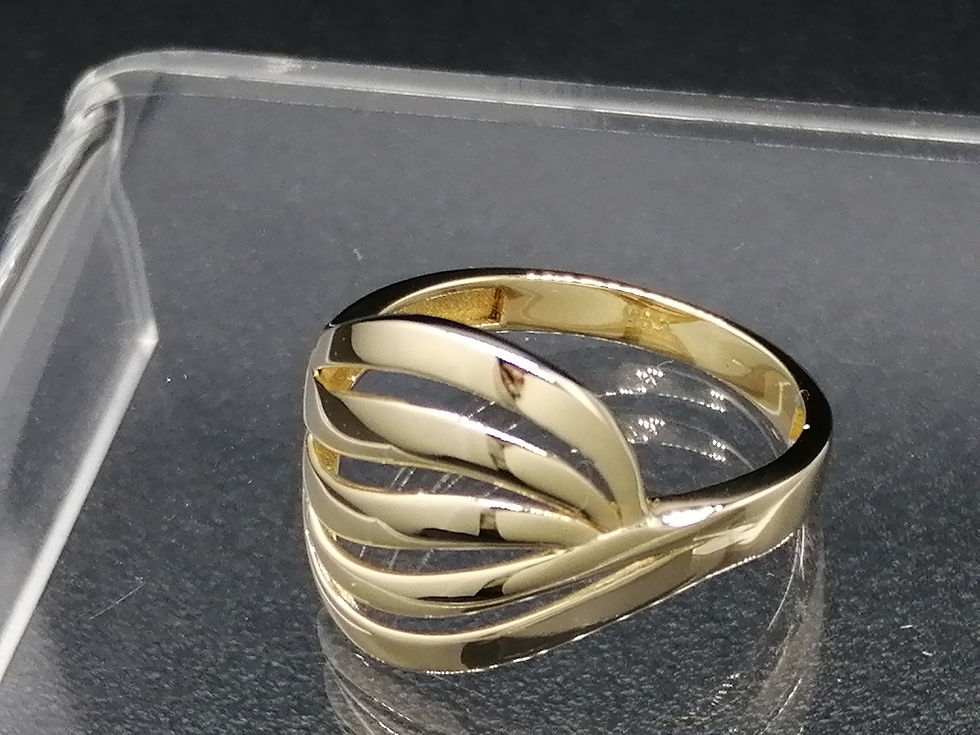 Thumbnail: 14ct Yellow Gold Waves Ring