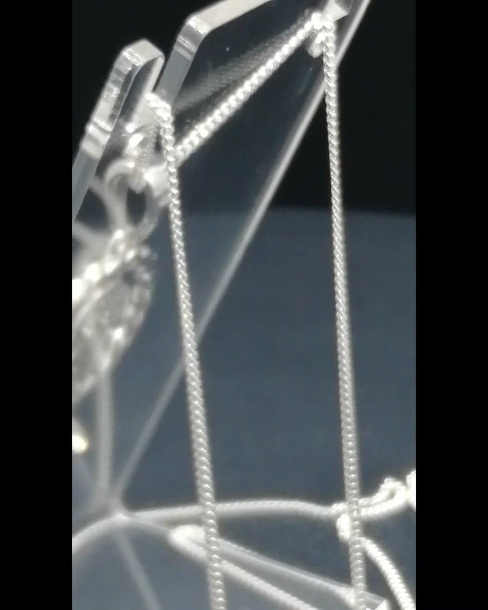 Thumbnail: 925 Silver CZ Hamsa Hand Twist Circle Pendant