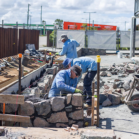 Beer garden taking shape