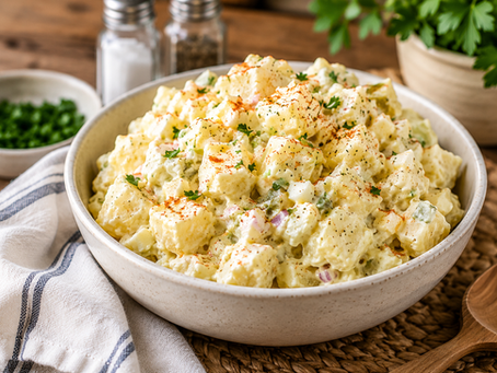 A bowl of potato salad