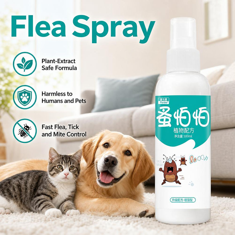 Thumbnail: 100ml Plant‑Based Pet Flea Tick Mite Control Spray Safe for Cats Dogs Quick‑