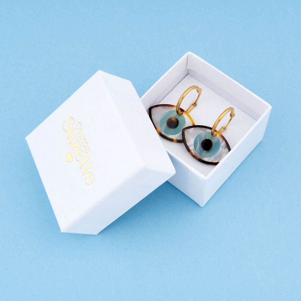 Miniature : Boucles d'oreilles oeil bleu - Coucou Suzette