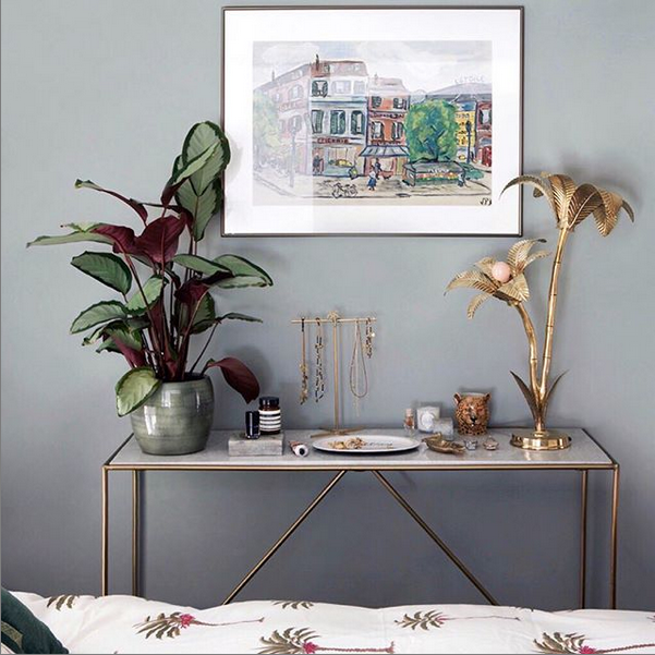 Miniature : Lampe palmier  en laiton doré