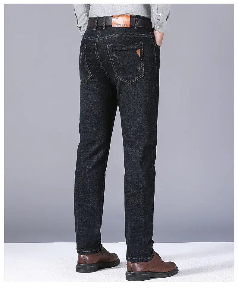 Thumbnail: Men Fashion Straight Jeans Men 2025 New Stretch Slim Fit Pants Comfortable Soft 