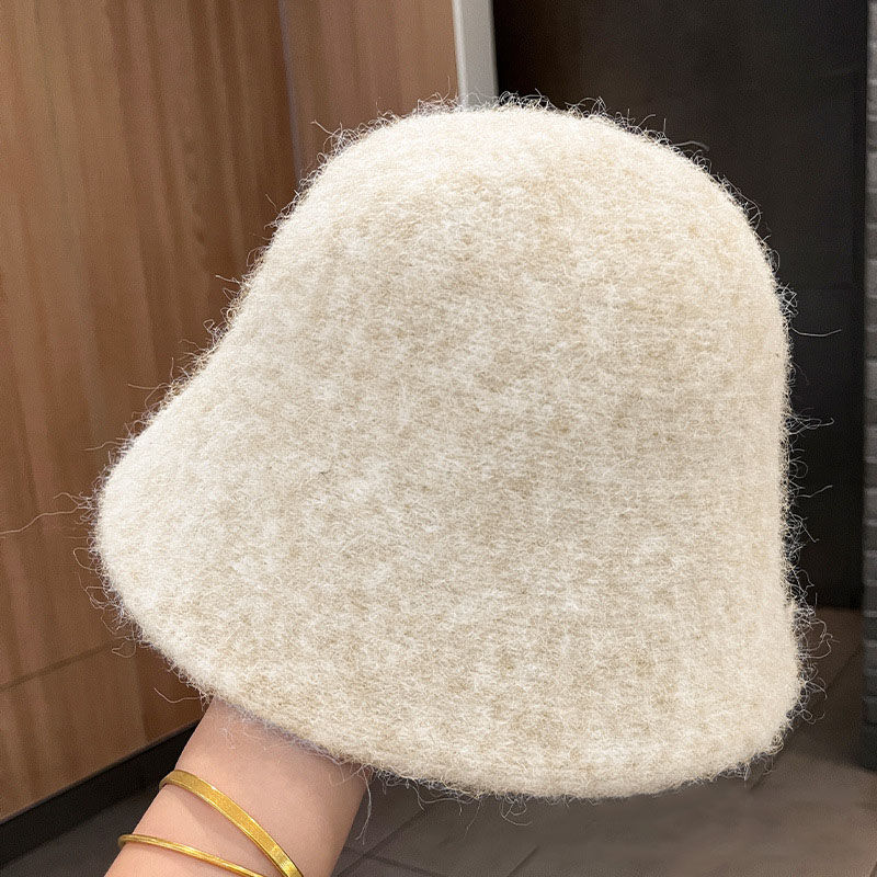 Thumbnail: Fuzzy cream children's hat