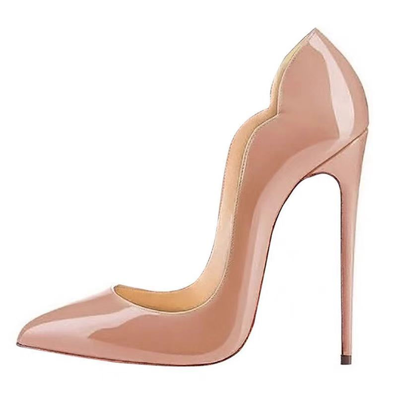Thumbnail: Black sexy high heels for women 2024 new high-end super high heels 12cm pointed 