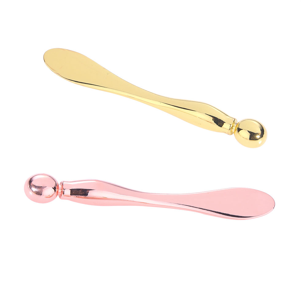 Thumbnail: Gold and rose gold cosmetic spatulas