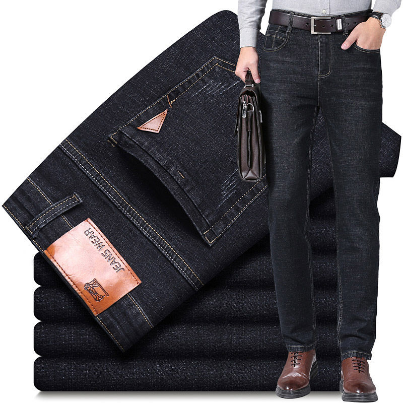 Thumbnail: 2024 NEW Men's Fashion Business Jeans Classic Style Casual Stretch Slim Jean Pan