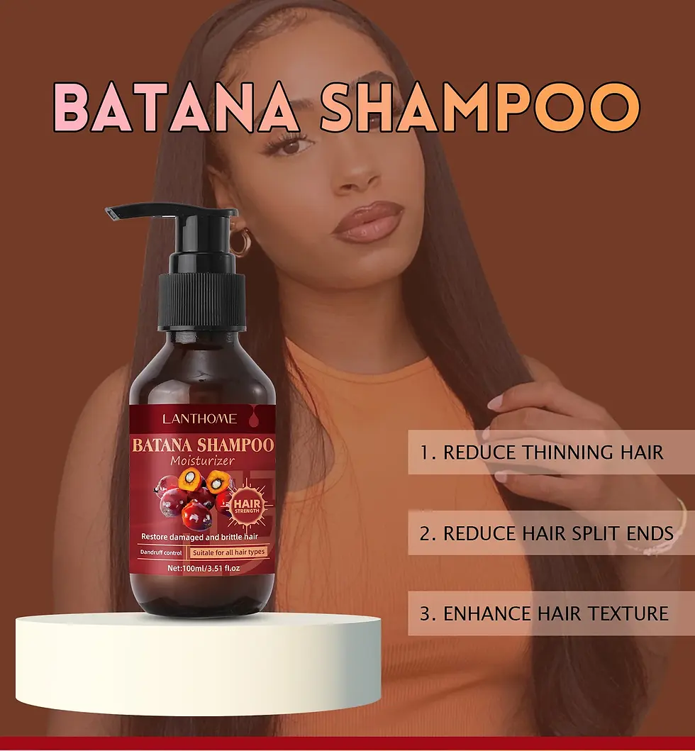 Thumbnail: Batana Shampoo bottle: reduces thinning hair, split ends, enhances texture.