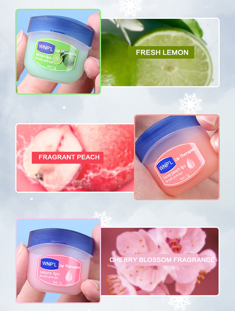 Thumbnail: Lip balms: Fresh Lemon, Fragrant Peach, Cherry Blossom