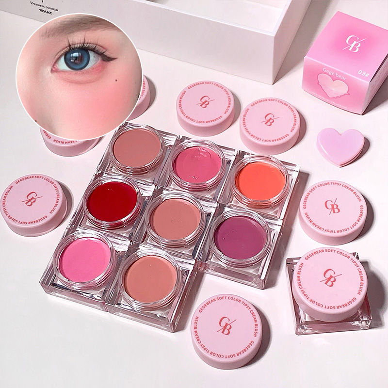 Thumbnail: Cream blush palette and individual pots, eye with blush