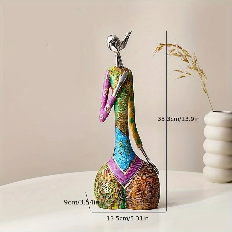 Thumbnail: Colorful abstract sculpture, 35.5cm tall