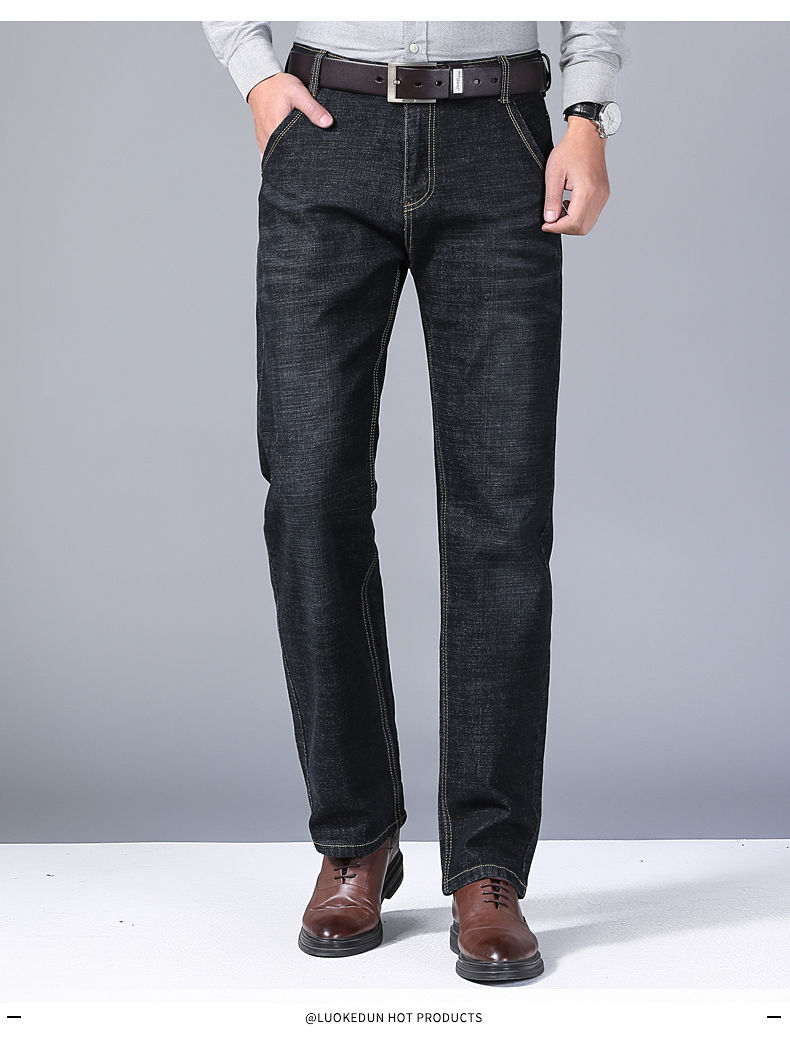 Thumbnail: 2024 NEW Men's Fashion Business Jeans Classic Style Casual Stretch Slim Jean Pan