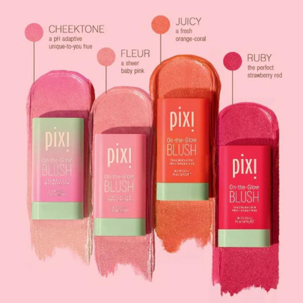 Thumbnail: Pixi On-the-Glow Blushes: Cheektone, Fleur, Juicy, Ruby