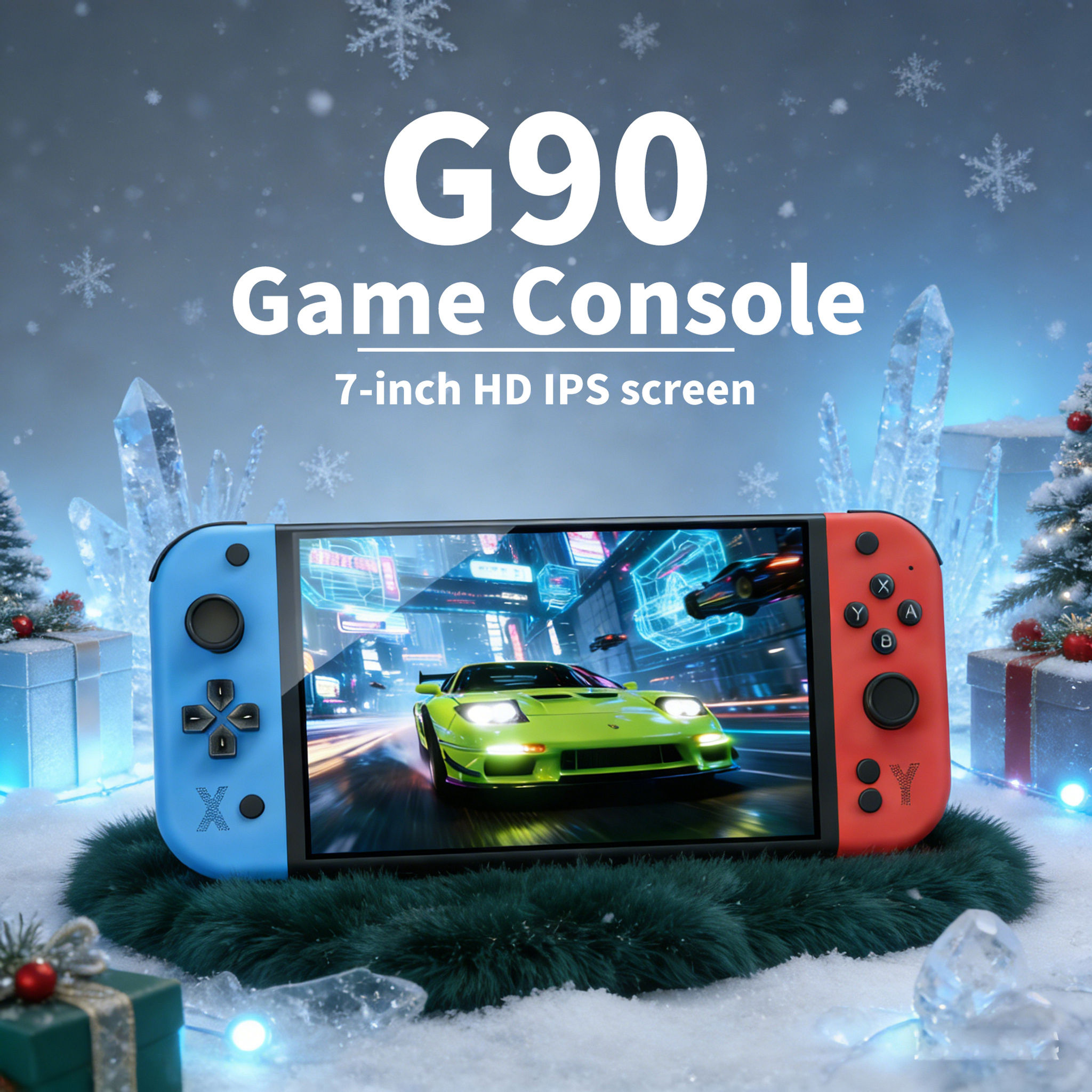 G90 handheld game console with 7-inch HD IPS screen