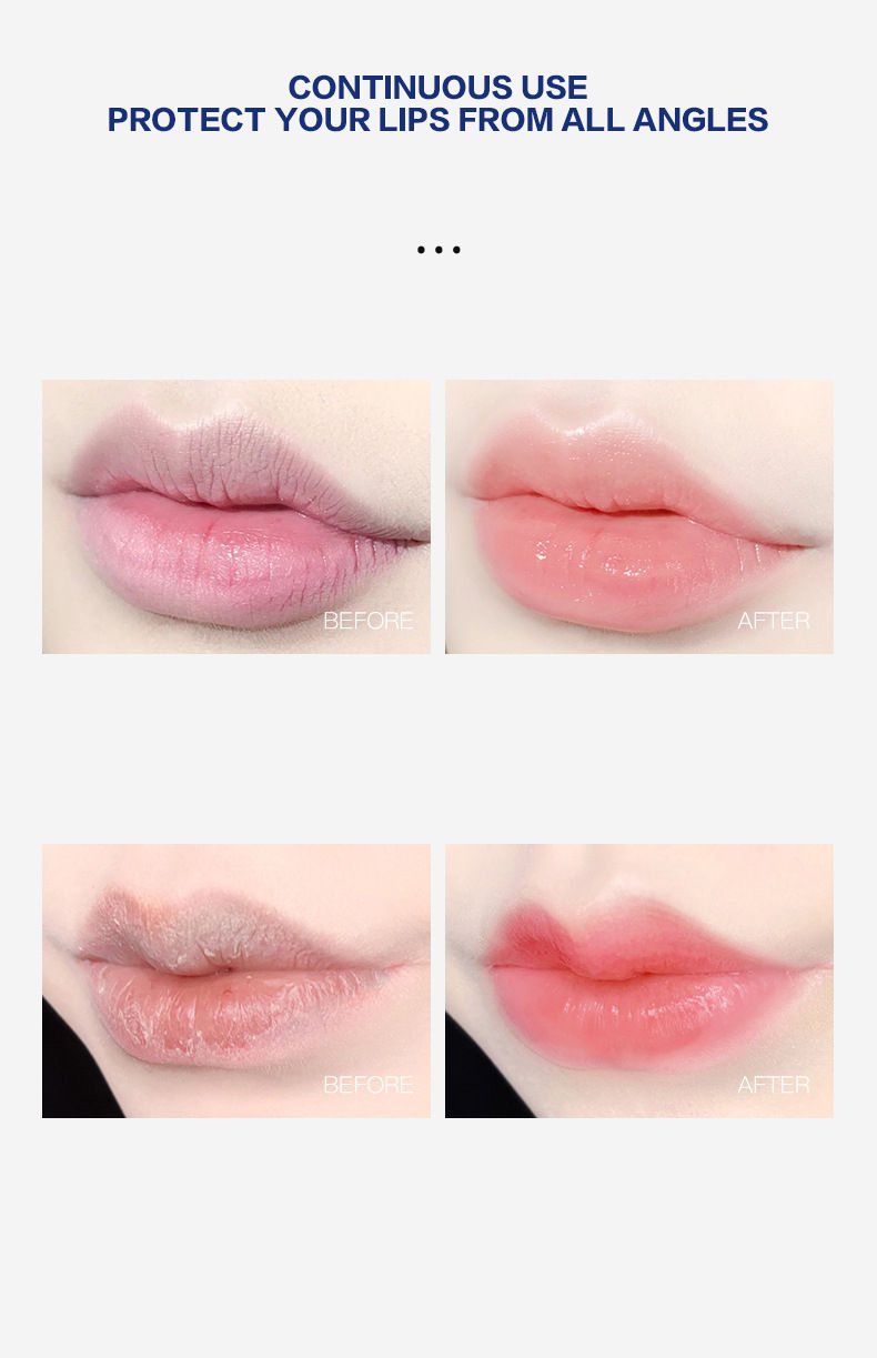 Thumbnail: Before and after dry lips to moisturized, plump lips