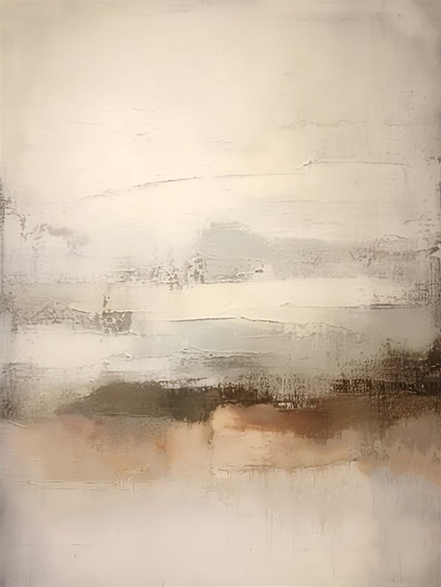 Thumbnail: Abstract neutral vintage watercolor landscape painting