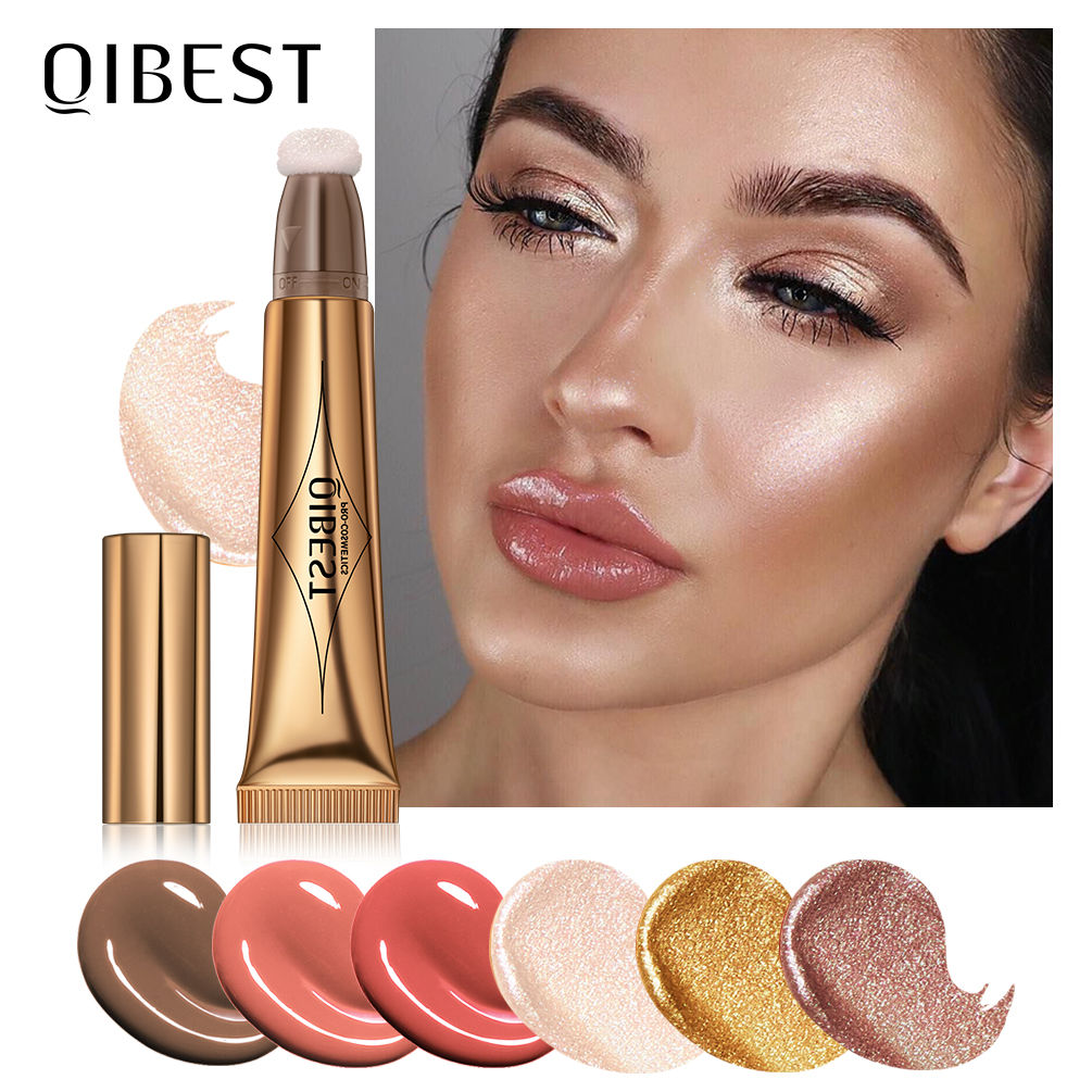 QIBEST liquid highlighter, model, multiple shades