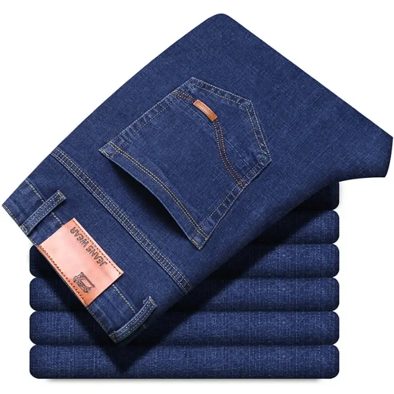 Thumbnail: 2024 NEW Men's Fashion Business Jeans Classic Style Casual Stretch Slim Jean Pan