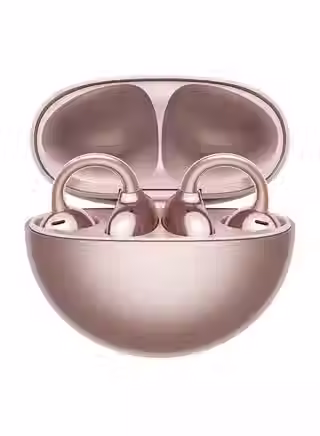 Thumbnail: Rose gold wireless earbuds in open case