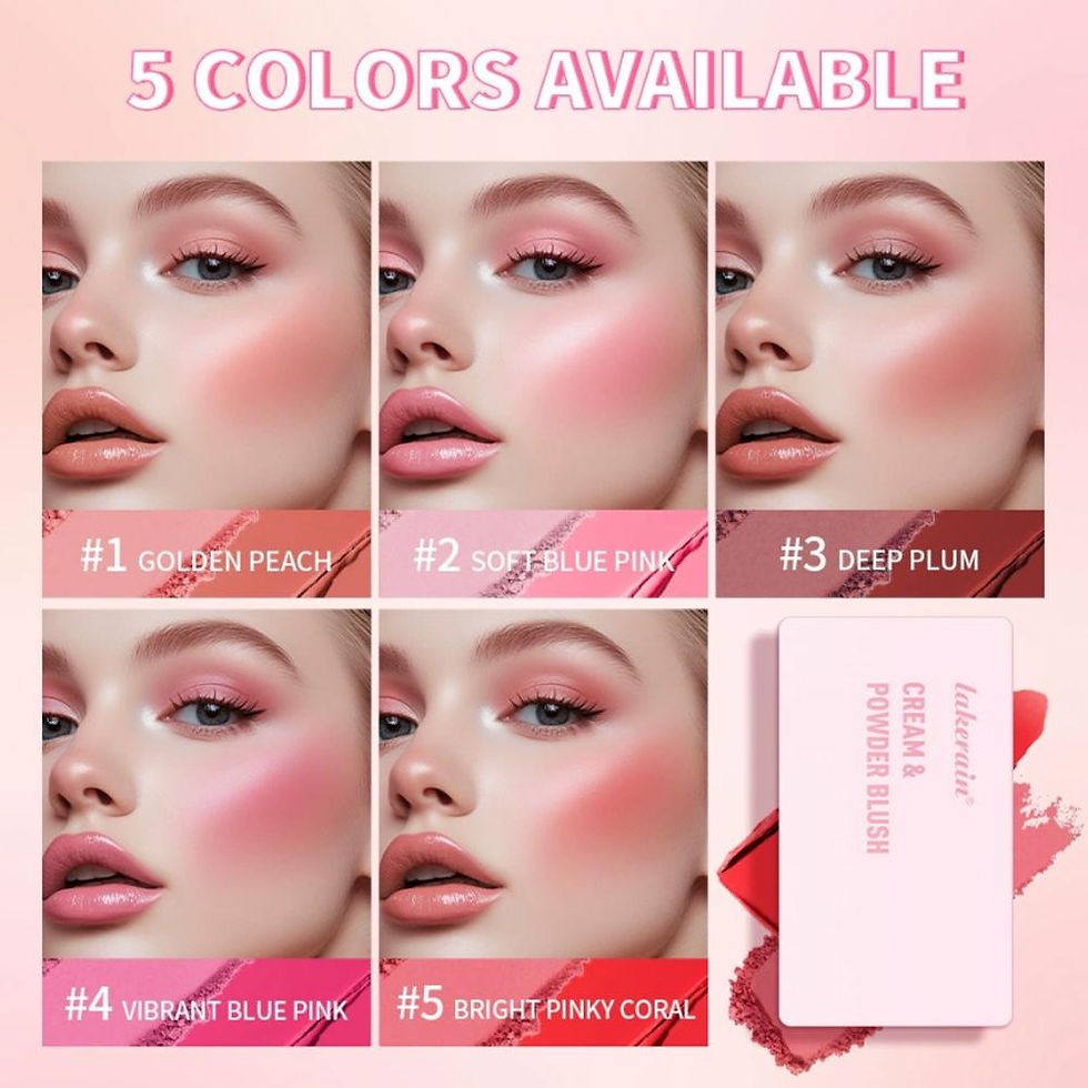 Thumbnail: Cream & Powder Blush in 5 shades: Peach, Soft Pink, Plum, Vibrant Pink, Coral
