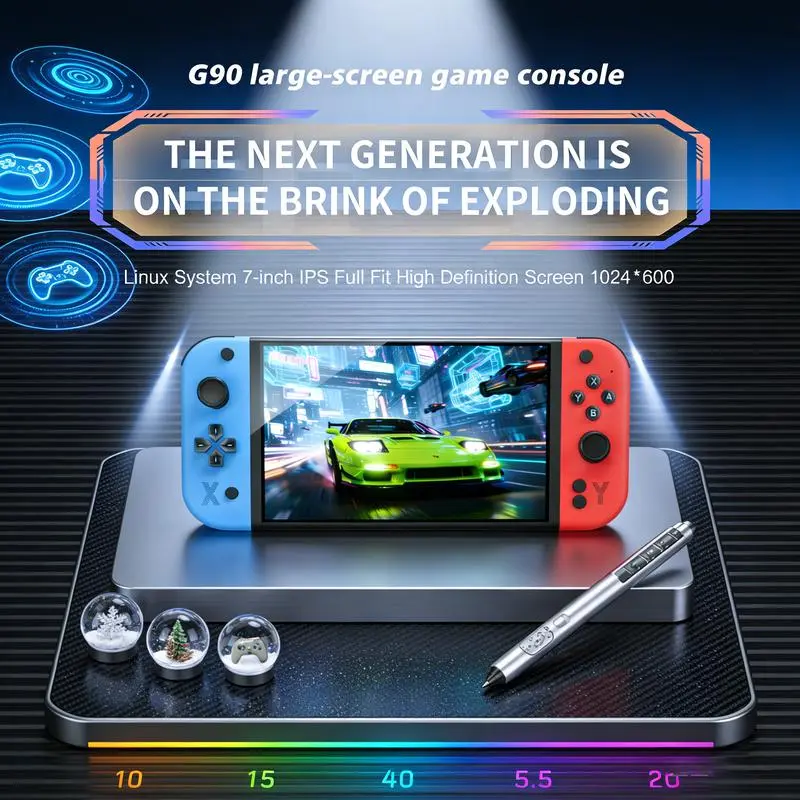 G90 handheld game console with 7-inch IPS HD screen
