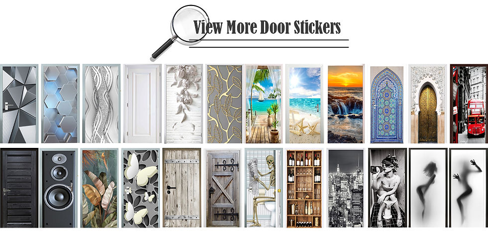 Thumbnail: Variety of door sticker designs, View More Door Stickers