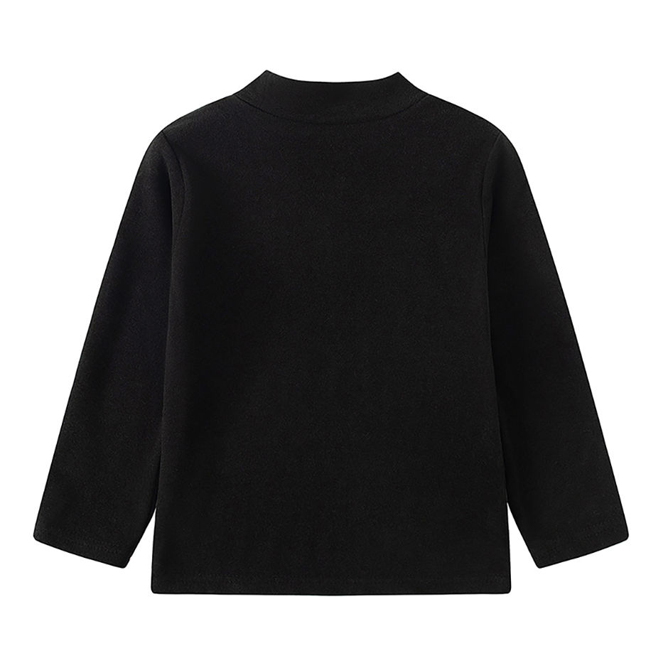 Thumbnail: 1/2/3piece Autumn And Winter Thick Children's Solid Color Base Shirt Boys And Gi