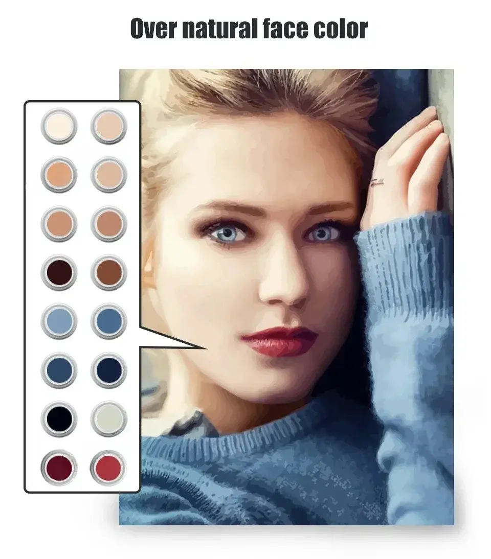 Thumbnail: Woman's face with natural face color palette